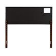 Glory Furniture Nova Faux Leather Upholstered Queen Headboard in Black