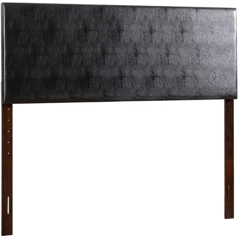 Glory Furniture Nova Faux Leather Upholstered Queen Headboard in Black