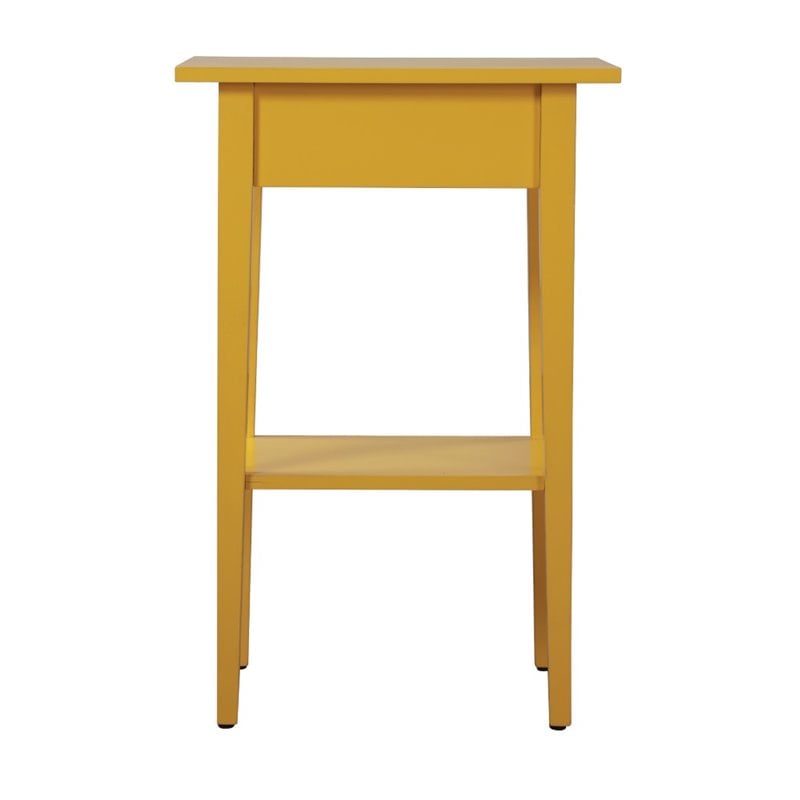 Glory Furniture Dalton 1 Drawer Nightstand in Yellow