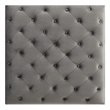 Glory Furniture Nola Velvet Ottoman in Dark Gray