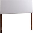Glory Furniture Nova Faux Leather Upholstered Full Headboard in Light Gray