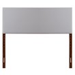 Glory Furniture Nova Faux Leather Upholstered Queen Headboard in Light Gray