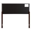 Glory Furniture Nova Faux Leather Upholstered Queen Headboard in Light Gray