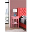 Glory Furniture Dalton 1 Drawer Nightstand in Pink
