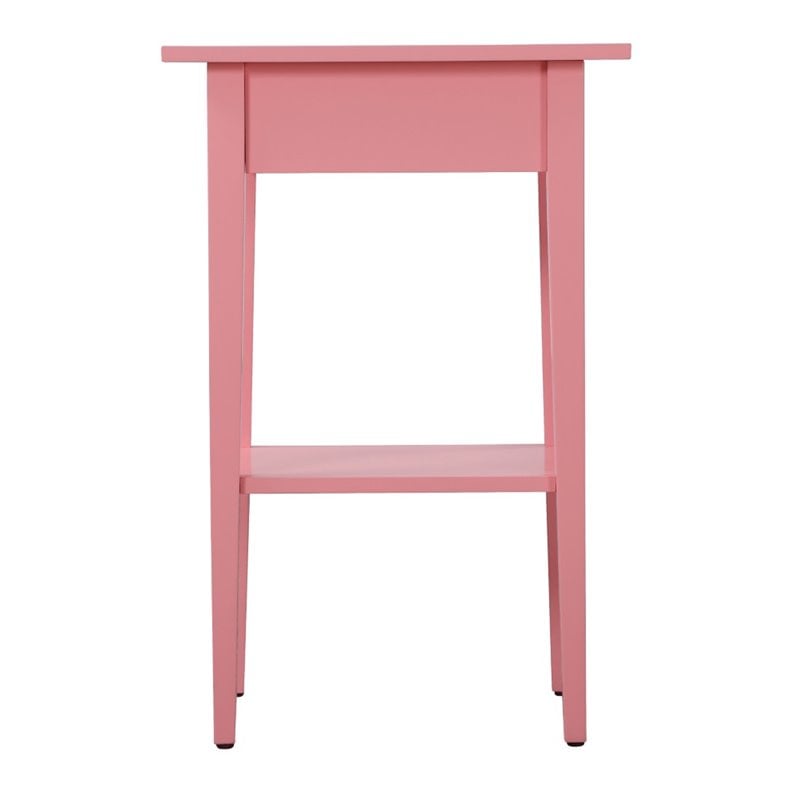 Glory Furniture Dalton 1 Drawer Nightstand in Pink
