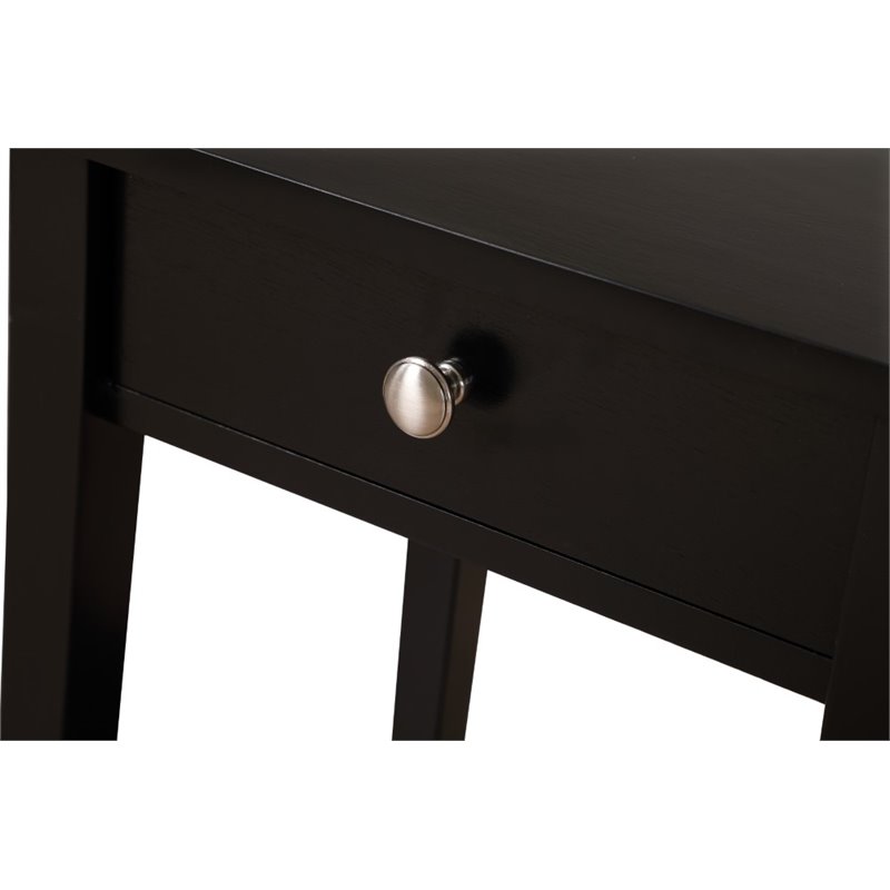 Glory Furniture Dalton 1 Drawer Nightstand in Black