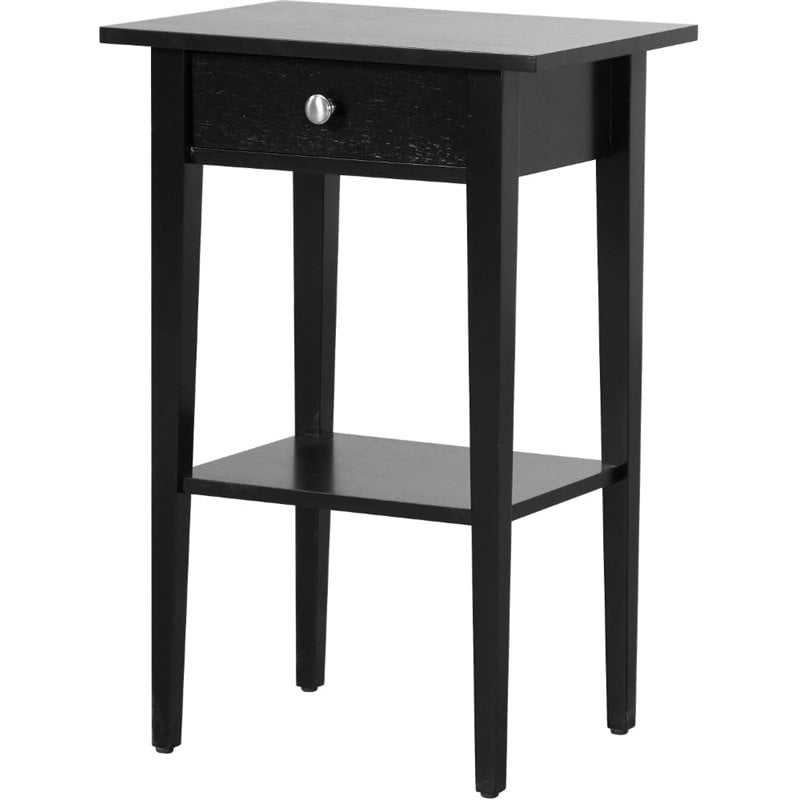 Glory Furniture Dalton 1 Drawer Nightstand in Black