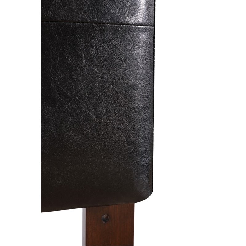 Glory Furniture Super Nova Faux Leather Upholstered Full Headboard in Black
