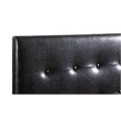 Glory Furniture Super Nova Faux Leather Upholstered Full Headboard in Black