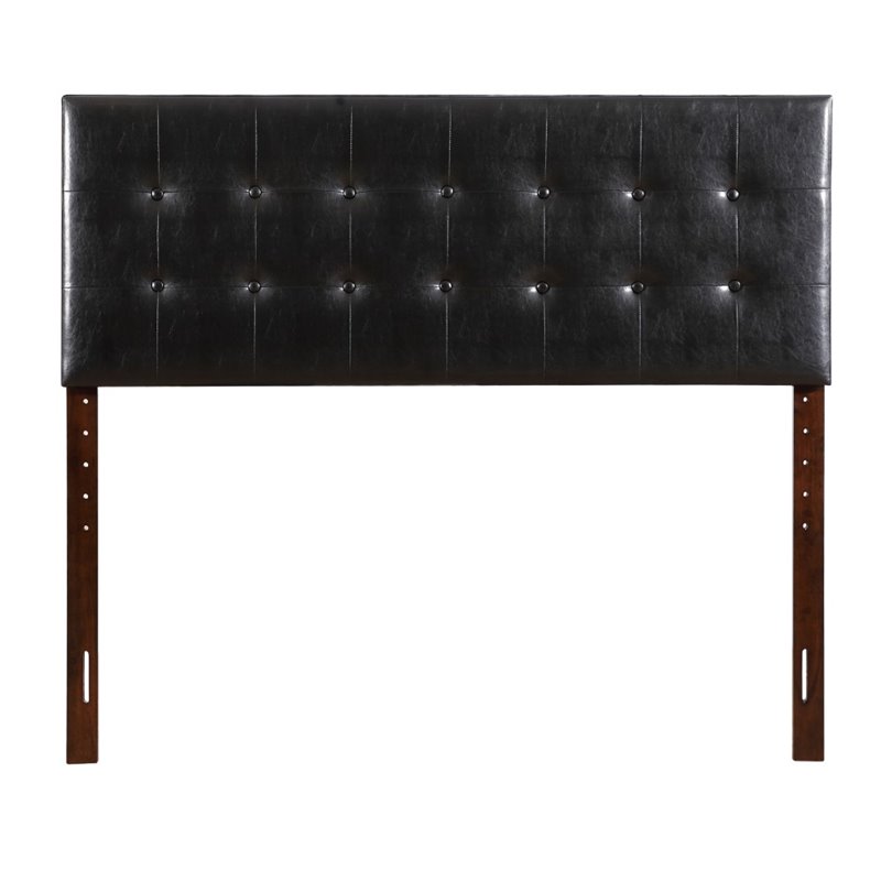 Glory Furniture Super Nova Faux Leather Upholstered King Headboard in Black