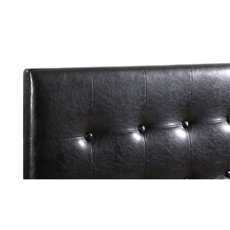 Glory Furniture Super Nova Faux Leather Upholstered King Headboard in Black