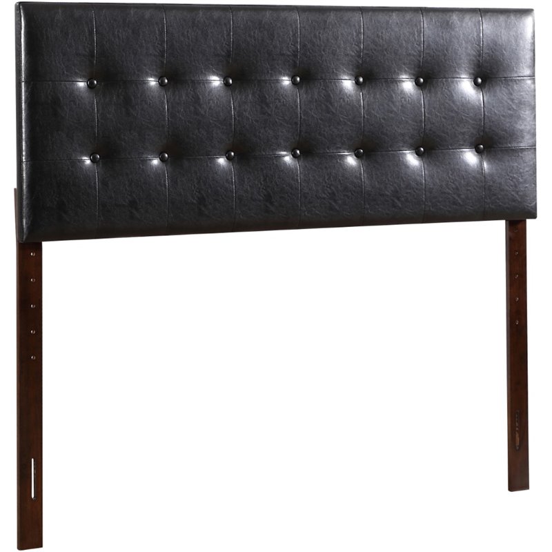 Glory Furniture Super Nova Faux Leather Upholstered King Headboard in Black