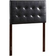 Glory Furniture Super Nova Faux Leather Upholstered Twin Headboard in Black
