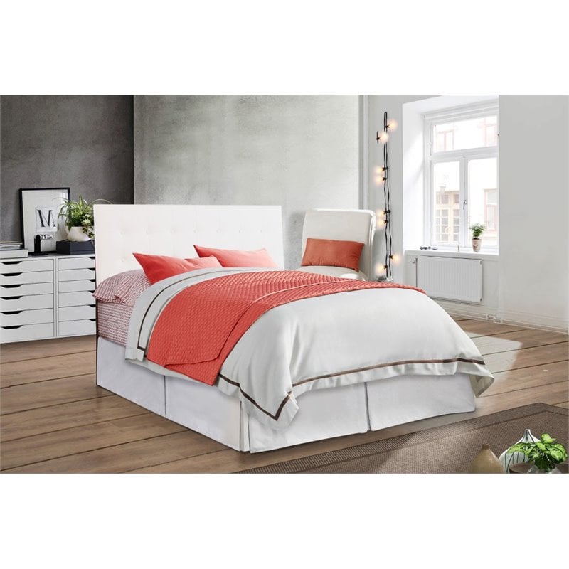 Glory Furniture Super Nova Faux Leather Upholstered Full Headboard in White