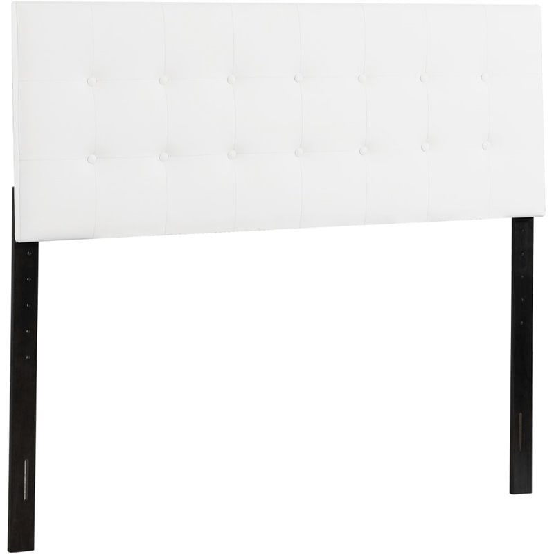 Glory Furniture Super Nova Faux Leather Upholstered Full Headboard in White