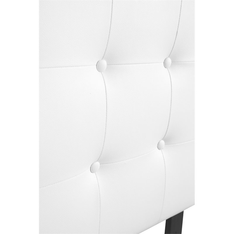 Glory Furniture Super Nova Faux Leather Upholstered Queen Headboard in White
