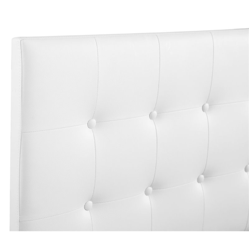Glory Furniture Super Nova Faux Leather Upholstered Queen Headboard in White
