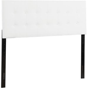 Glory Furniture Super Nova Faux Leather Upholstered Queen Headboard in White
