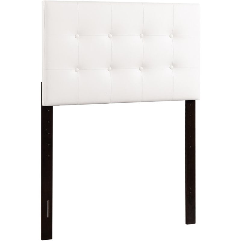 Glory Furniture Super Nova Faux Leather Upholstered Twin Headboard in White