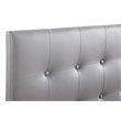 Glory Furniture Super Nova Faux Leather Upholstered Full Headboard in Light Gray