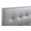 Glory Furniture Super Nova Faux Leather Upholstered King Headboard in Light Gray