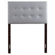 Glory Furniture Super Nova Faux Leather Upholstered Twin Headboard in Light Gray