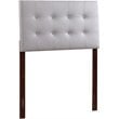 Glory Furniture Super Nova Faux Leather Upholstered Twin Headboard in Light Gray