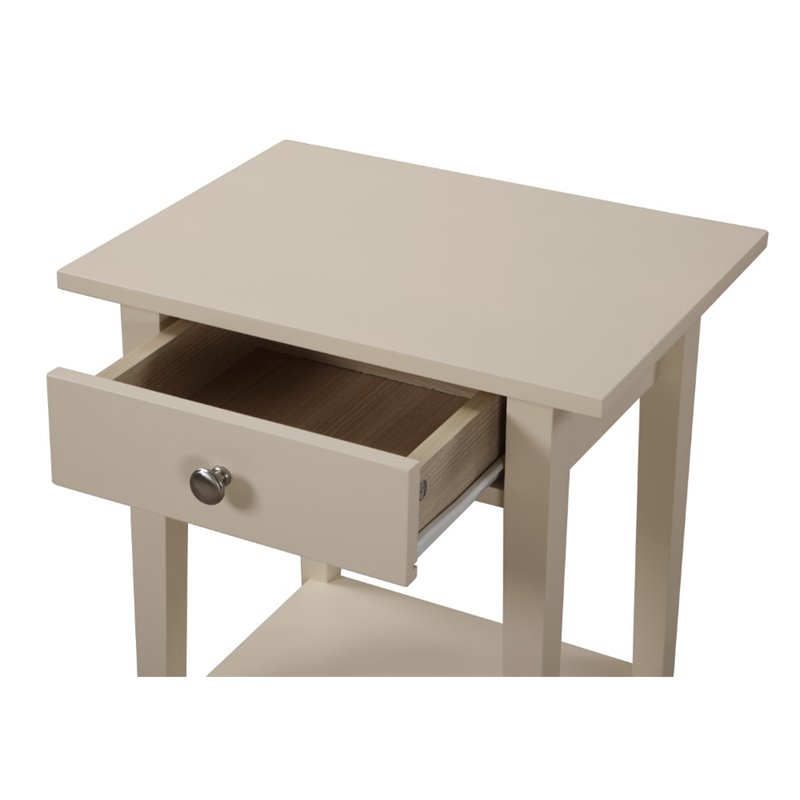 Glory Furniture Dalton 1 Drawer Nightstand in Beige