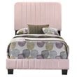 Glory Furniture Lodi Velvet Upholstered Twin Bed in Pink