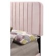 Glory Furniture Lodi Velvet Upholstered Twin Bed in Pink