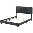 Glory Furniture Lodi Velvet Upholstered Full Bed in Black