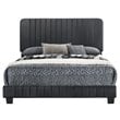 Glory Furniture Lodi Velvet Upholstered King Bed in Black