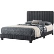 Glory Furniture Lodi Velvet Upholstered Queen Bed in Black