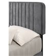 Glory Furniture Lodi Velvet Upholstered King Bed in Gray