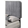 Glory Furniture Lodi Velvet Upholstered Twin Bed in Gray