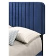 Glory Furniture Lodi Velvet Upholstered Full Bed in Navy Blue
