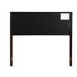 Glory Furniture Super Nova Faux Leather Upholstered Queen Headboard in Black