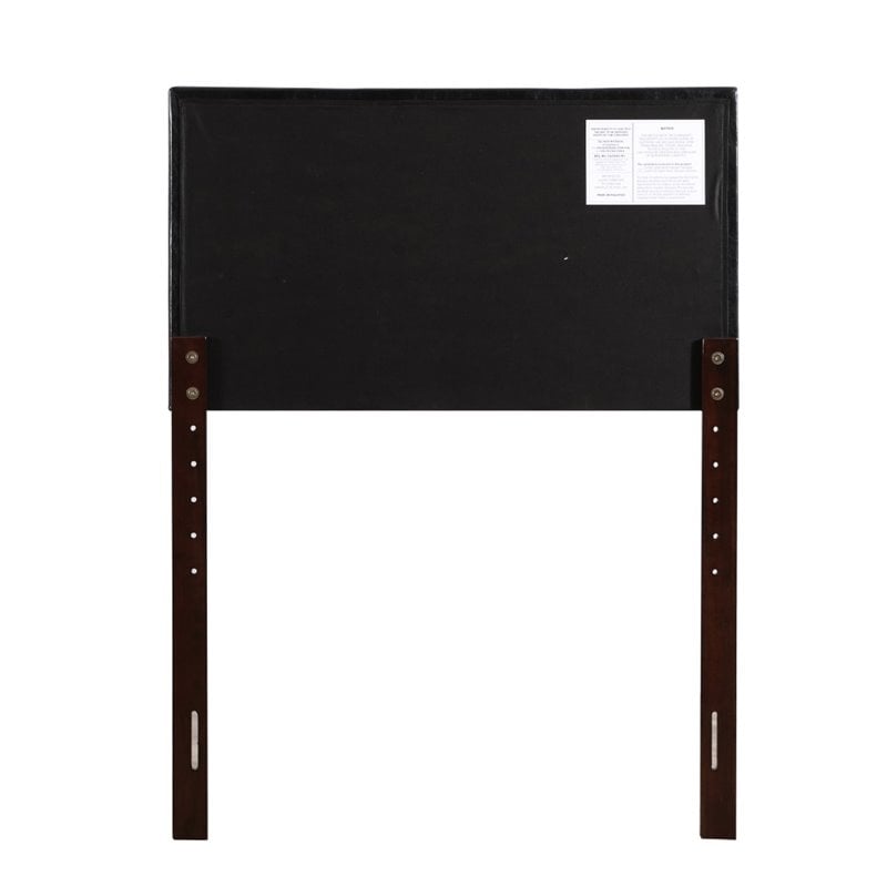 Glory Furniture Super Nova Faux Leather Upholstered Twin Headboard in Black