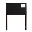 Glory Furniture Super Nova Faux Leather Upholstered Twin Headboard in Black
