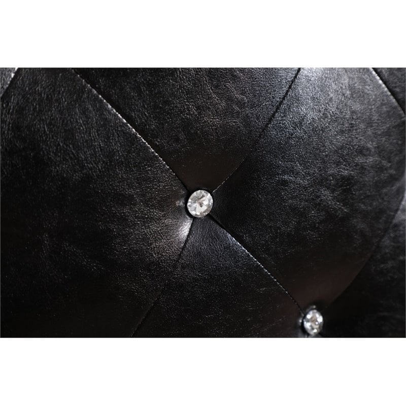 Glory Furniture Super Nova Faux Leather Upholstered Twin Headboard in Black