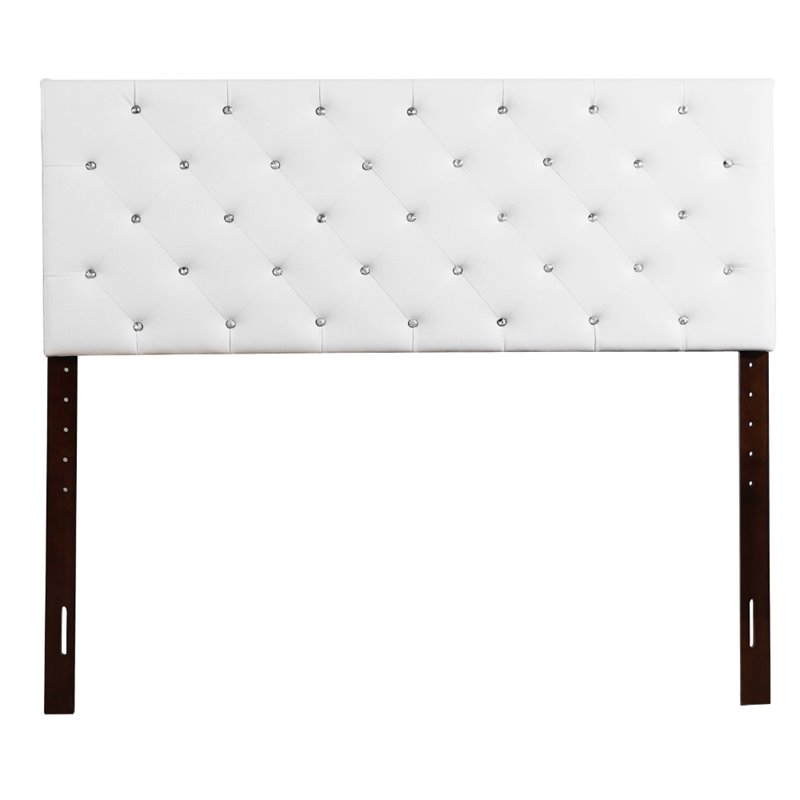 Glory Furniture Super Nova Faux Leather Upholstered Full Headboard in White