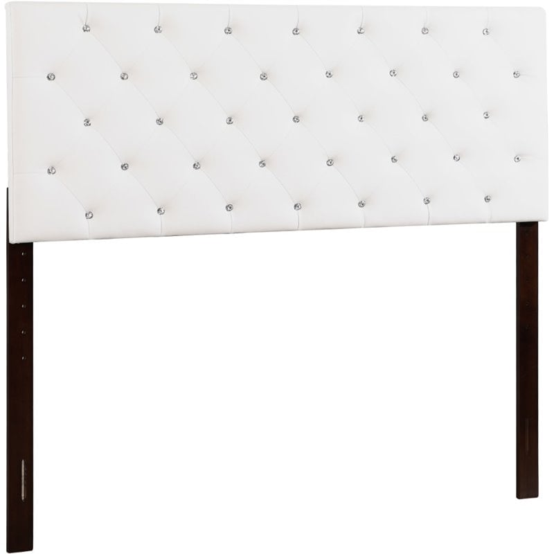 Glory Furniture Super Nova Faux Leather Upholstered King Headboard in White