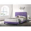 Glory Furniture Lodi Velvet Upholstered Full Bed in Purple