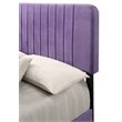 Glory Furniture Lodi Velvet Upholstered Full Bed in Purple