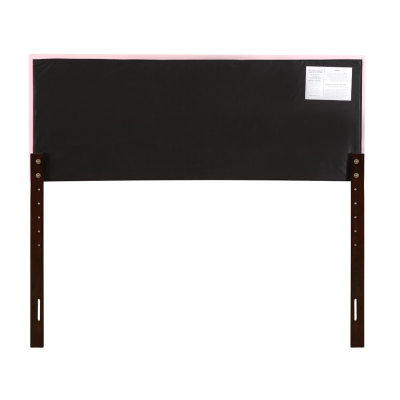 Glory Furniture Super Nova Faux Leather Upholstered Full Headboard in Pink