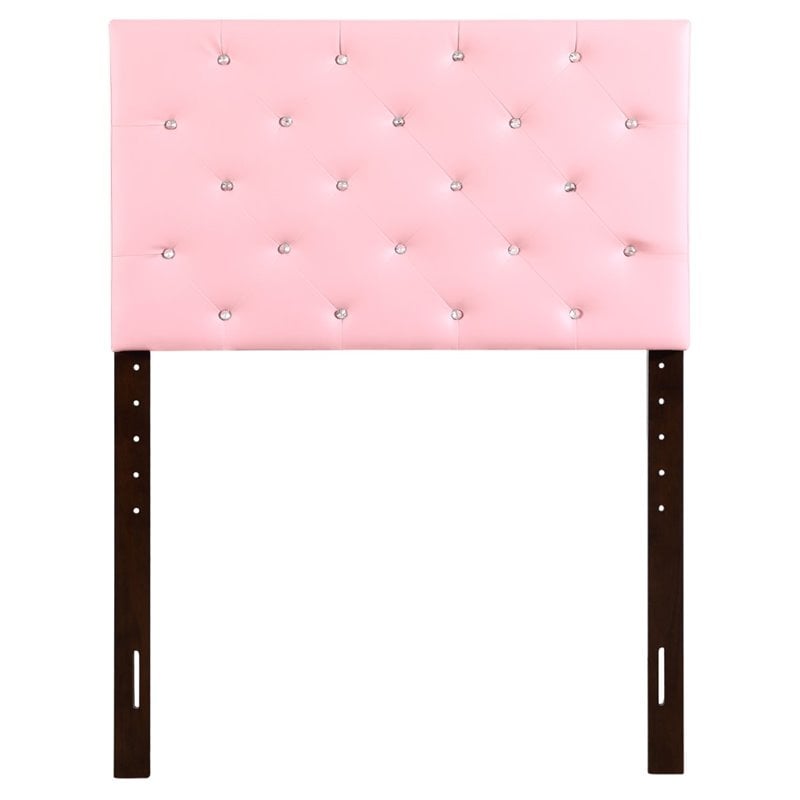 Glory Furniture Super Nova Faux Leather Upholstered Twin Headboard in Pink