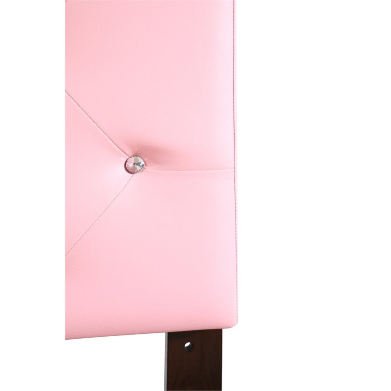 Glory Furniture Super Nova Faux Leather Upholstered Twin Headboard in Pink