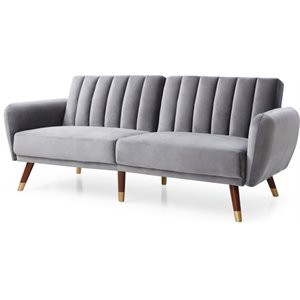 glory furniture siena velvet convertible sofa