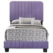 Glory Furniture Lodi Velvet Upholstered Twin Bed in Purple