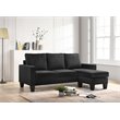 Glory Furniture Jessica Velvet Sofa Chaise in Black
